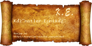 Künstler Euniké névjegykártya